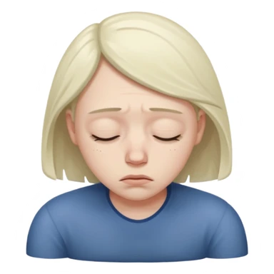 Super exhausted depressed sticker