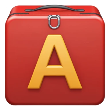letter a in red box sticker