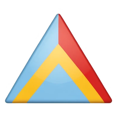 A horizontal flag with a light blue top (2/3 height), a white stripe (1/6), and a red stripe (1/6). three yellow stars in a downward triangle in the top-left corner. sticker