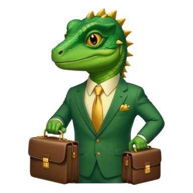 rich capitalist lizard king sticker