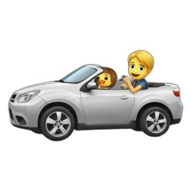 Un enfant qui mange une voiture sticker