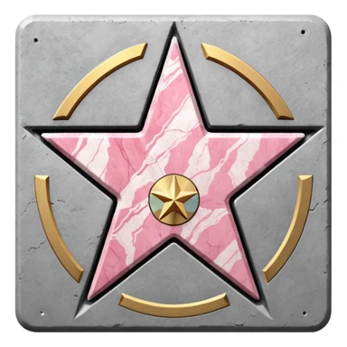 hollywood walk of fame star pink sticker