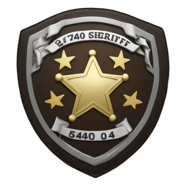 Sheriff's deputy badge with badge number 540 sticker