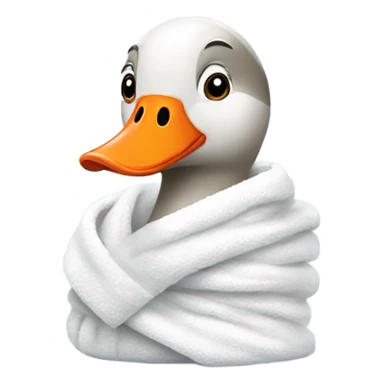 Goose in a towel sticker