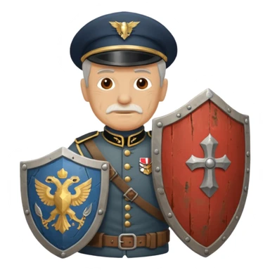 Kalkan Taşıyan eski asker sticker