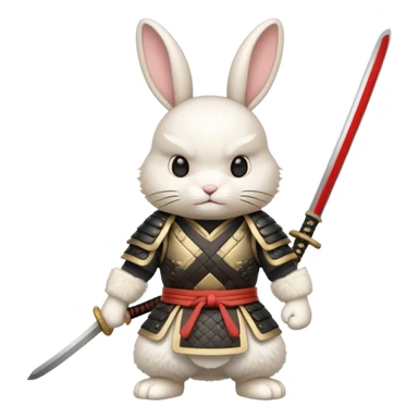 a samurai bunny sticker