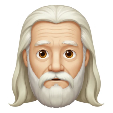 Old man with long white hair and long white beard sticker