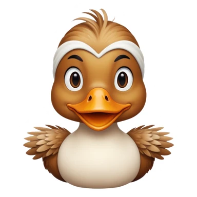 duck with pretty smile and with skincare mask on face sticker