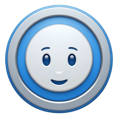 Un check blanco con el fondo azul y dentro de un circulo sticker