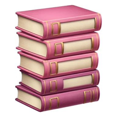 Libros en tonos rosas sticker