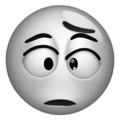 a stressed and confused smiley with tears in the eyes sticker