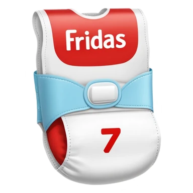 a simple drugstore sign for diapers, with the word "fraldas"simple red and white supermarket sign, with the word "fraldas" sticker