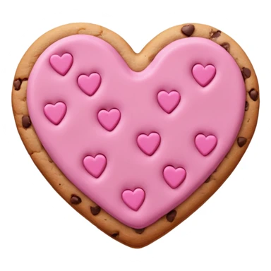 Heart cookie with pink chips  sticker