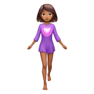 
A small figure walks across a glowing bridge, holding soft pink and purple orbs in each hand—symbolizing compassion and forgiveness. A gentle heart aura trails behind them, showing healing in motion. sticker
