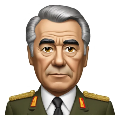 Leonid Brezhnev realistic sticker