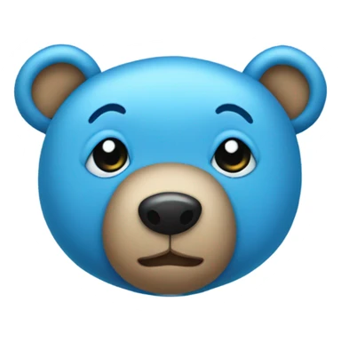 Cute blue stuffed animal bear sticker