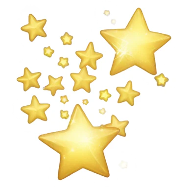 three sparking stars  sticker