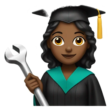black girl graduated with a wrench  sticker