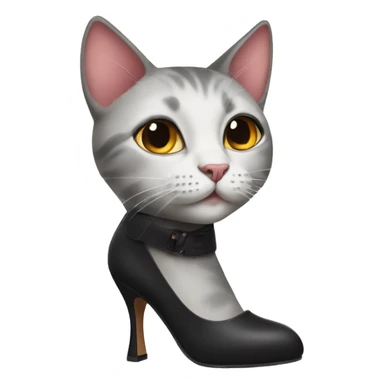 Cat wearing heels sticker