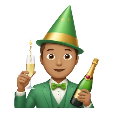 Guy celebrating birthday and st Patrick’s day sticker