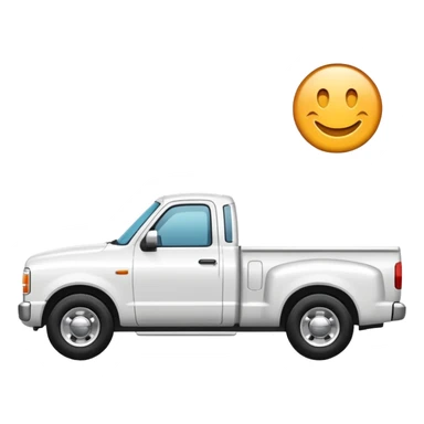 WHITE PICKUPTRUCK SIDE VIEW sticker