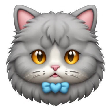 cute kitty emoji with a sad face sticker