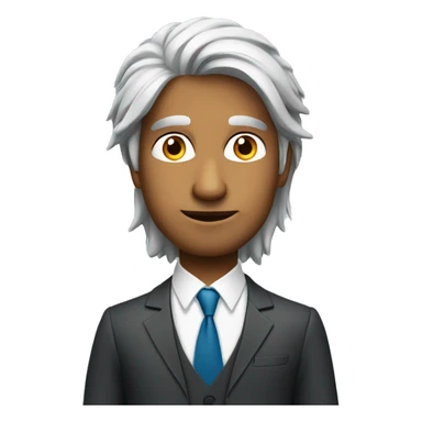 handsome indian man in a business suit with negligible hair sticker