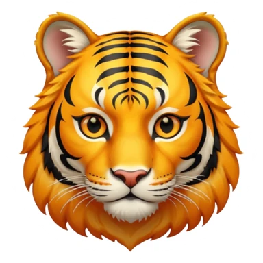 Gold tiger holding a sun ☀️🐯 sticker