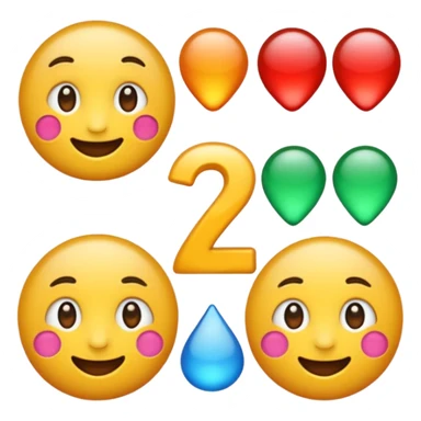 Emoji tenant un 6 et un 7 sticker