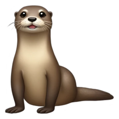 Loutre qui nagé sur le dos sticker
