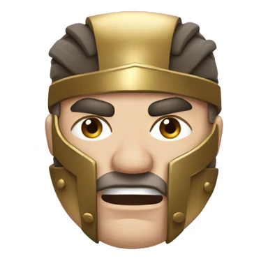 Embarrassed Gladiator: A gladiator with a blushing face, looking down, maybe with a shield partly covering his face, expressing shame or embarrassment after a defeat or mistake. sticker