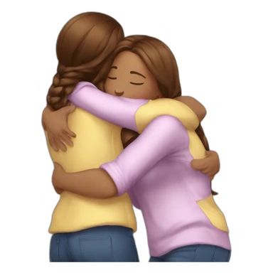 Hug with girls bestie sticker