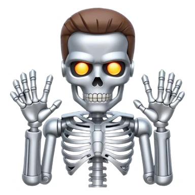 Terminator with metal skeleton sticker
