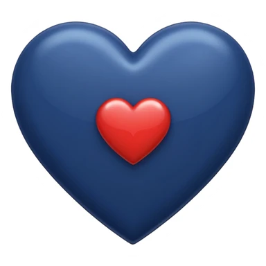 Navy blue iphone heart sticker