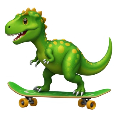 Dinosaur skateboarding  sticker