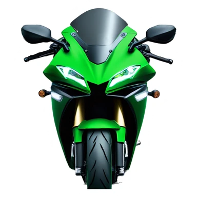 green kawasaki ninja H2 sticker