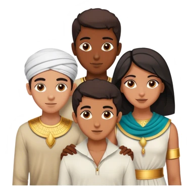 5 bestfriends, 1 south Asian girl, 1 Egyptian boy, 1 iranian girl, 1 moroccan boy , 1 black boy sticker