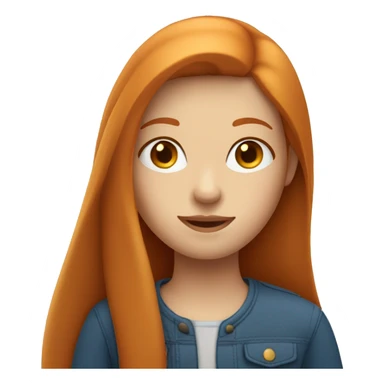 Ginger girl with thick straight hair and blue eyes travelling sticker
