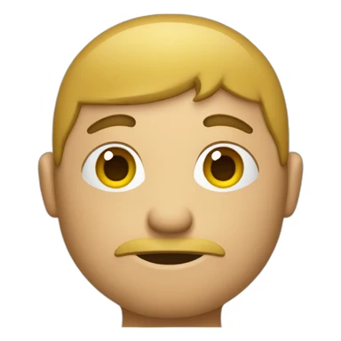 man with coover with question mark face sticker