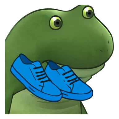 Tiburón con zapatos azules sticker