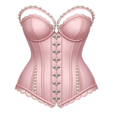 baby pink lace pearls corset sticker