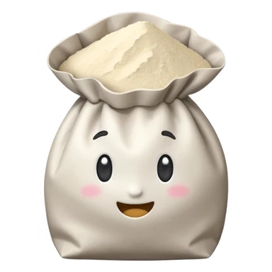 open bag of flour sticker