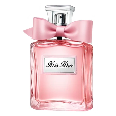 Light pink Miss Dior perfume with bow sticker