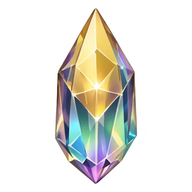 golden iridescent nebula crystal shard sticker