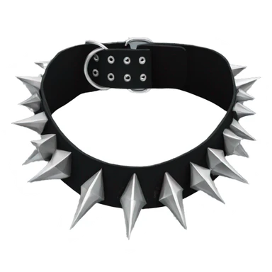black spiked collar choker sticker
