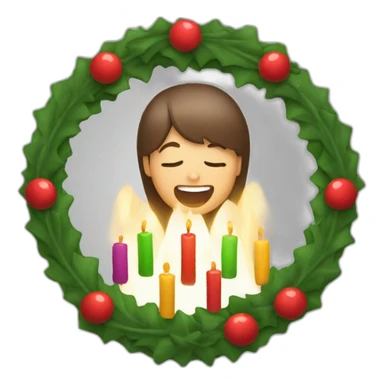 Singing Advent wreath sticker