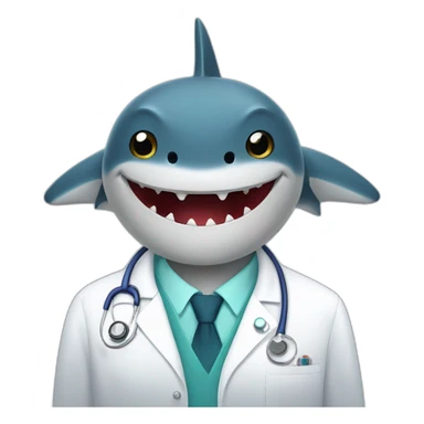 shark who thinks he's a doctor sticker