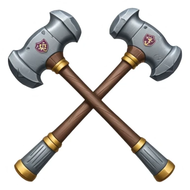 Crossed shipyard hammers as seen on the west Ham United crest sticker