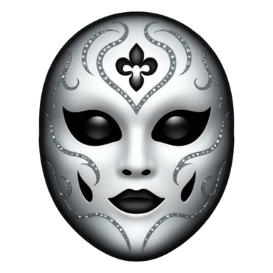 mask Ghost face glitter  sticker