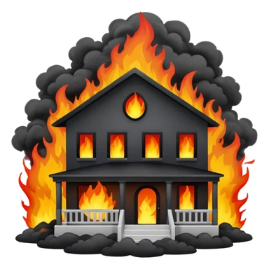 white home burning down sticker